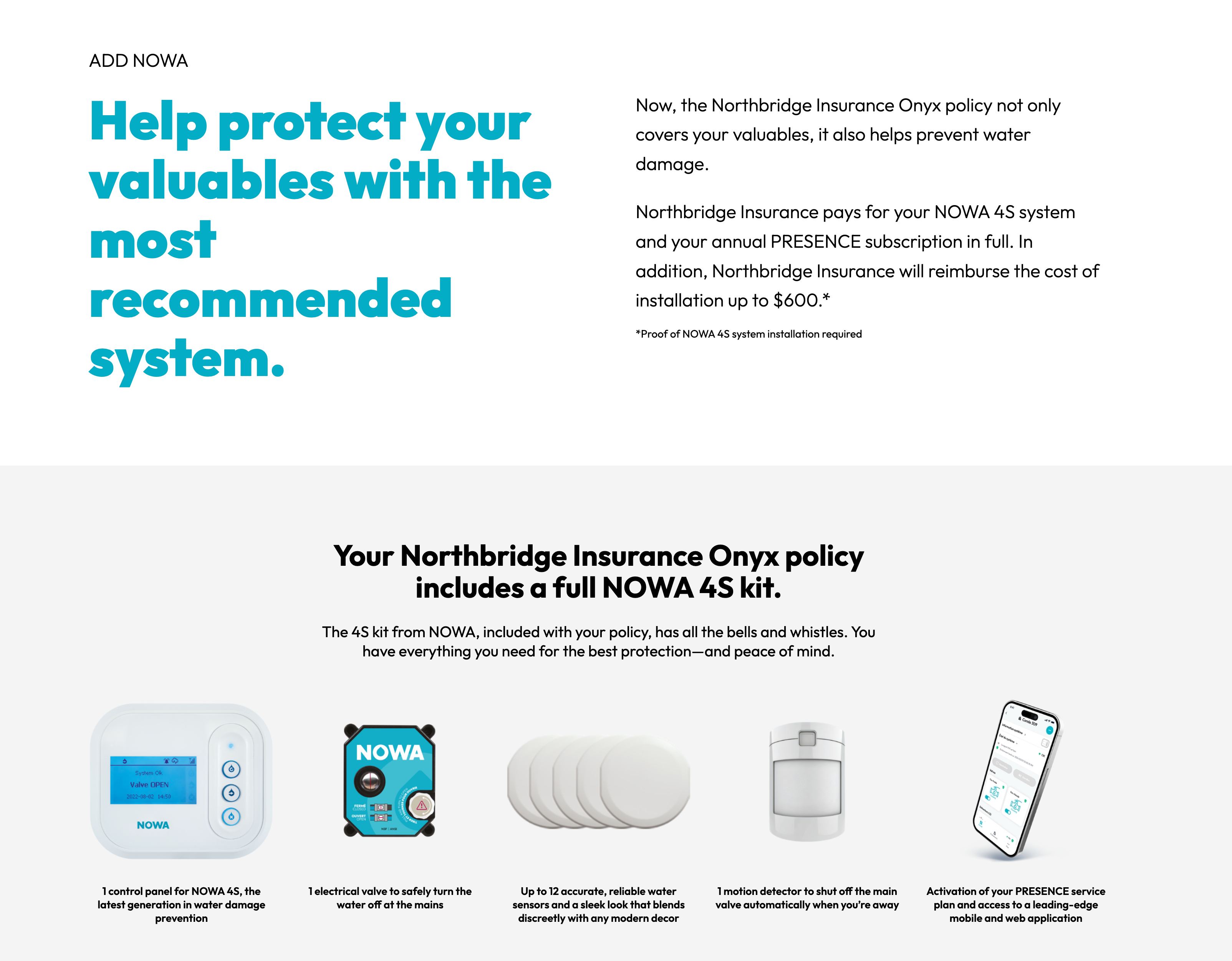 Northbridge insurance is offering Nowa Products for Free