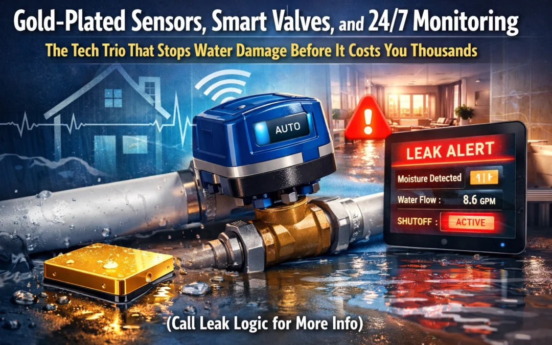 Gold-Plated Sensors, Smart Valves, and 24/7 Monitoring: The Tech Trio That Stops Water Damage Before It Costs You Thousands (Call Leak Logic for More Info)