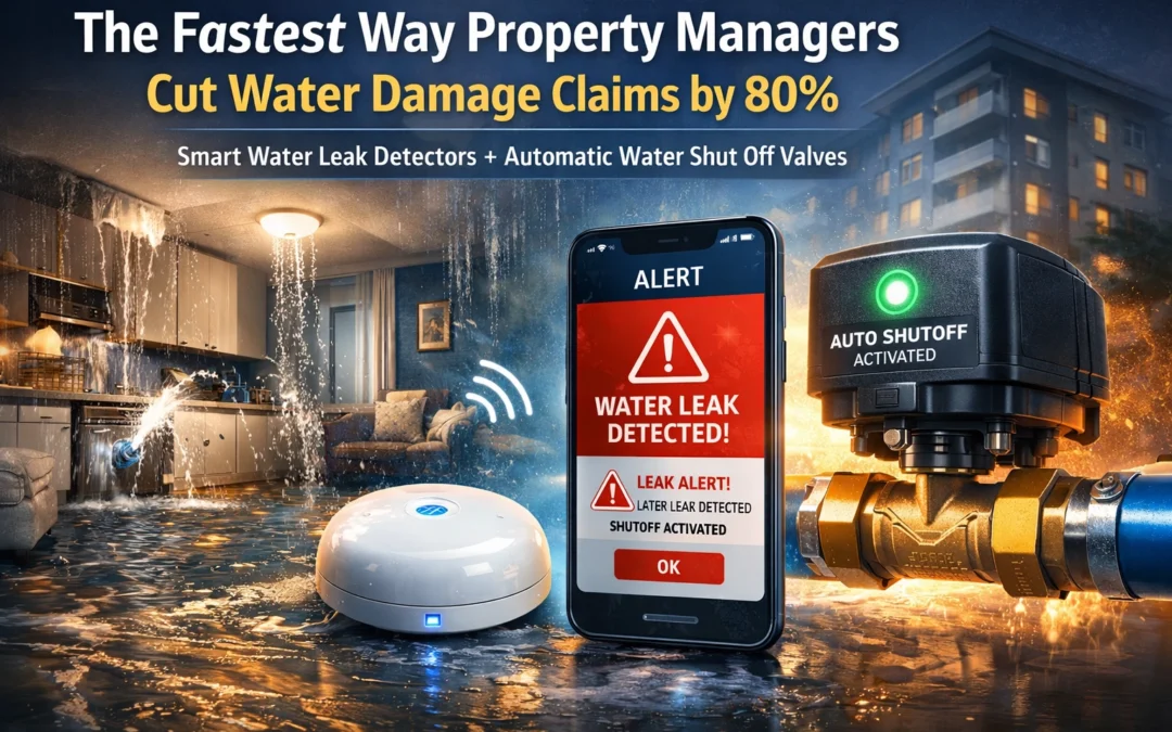 The Fastest Way Property Managers Cut Water Damage Claims by 80%: Smart Water Leak Detectors + Automatic Water Shut Off Valves